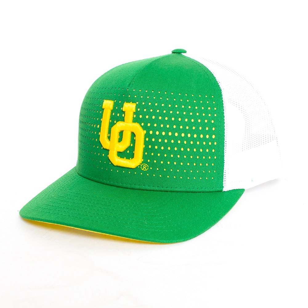 Interlocking UO, Richardson, Green, Curved Bill, Polyester Blend, Accessories, Unisex, Mesh Design, Adjustable, Hat, 614294